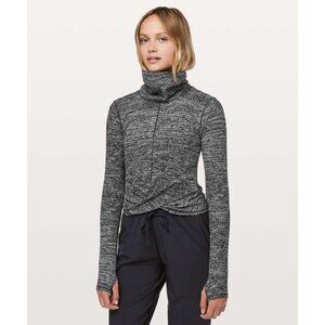 Lululemon Melodic Movement Long Sleeve Twillines White Black 8